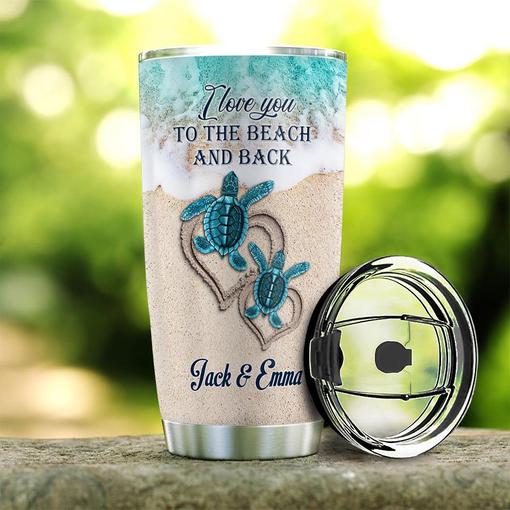 Personalized To My Husband Tumbler From Wife I Love You To The Beach And Back