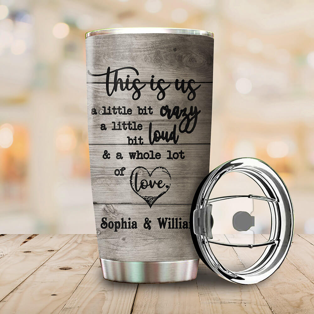 Personalized Black White Horse Couple Tumbler This Is Us A Little Bit Crazy