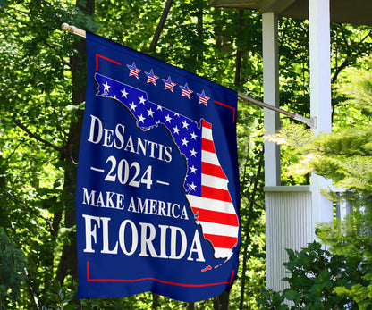 DeSantis 2024 Flag Make America Florida Ron Desantis Campaign Slogan Political Flags