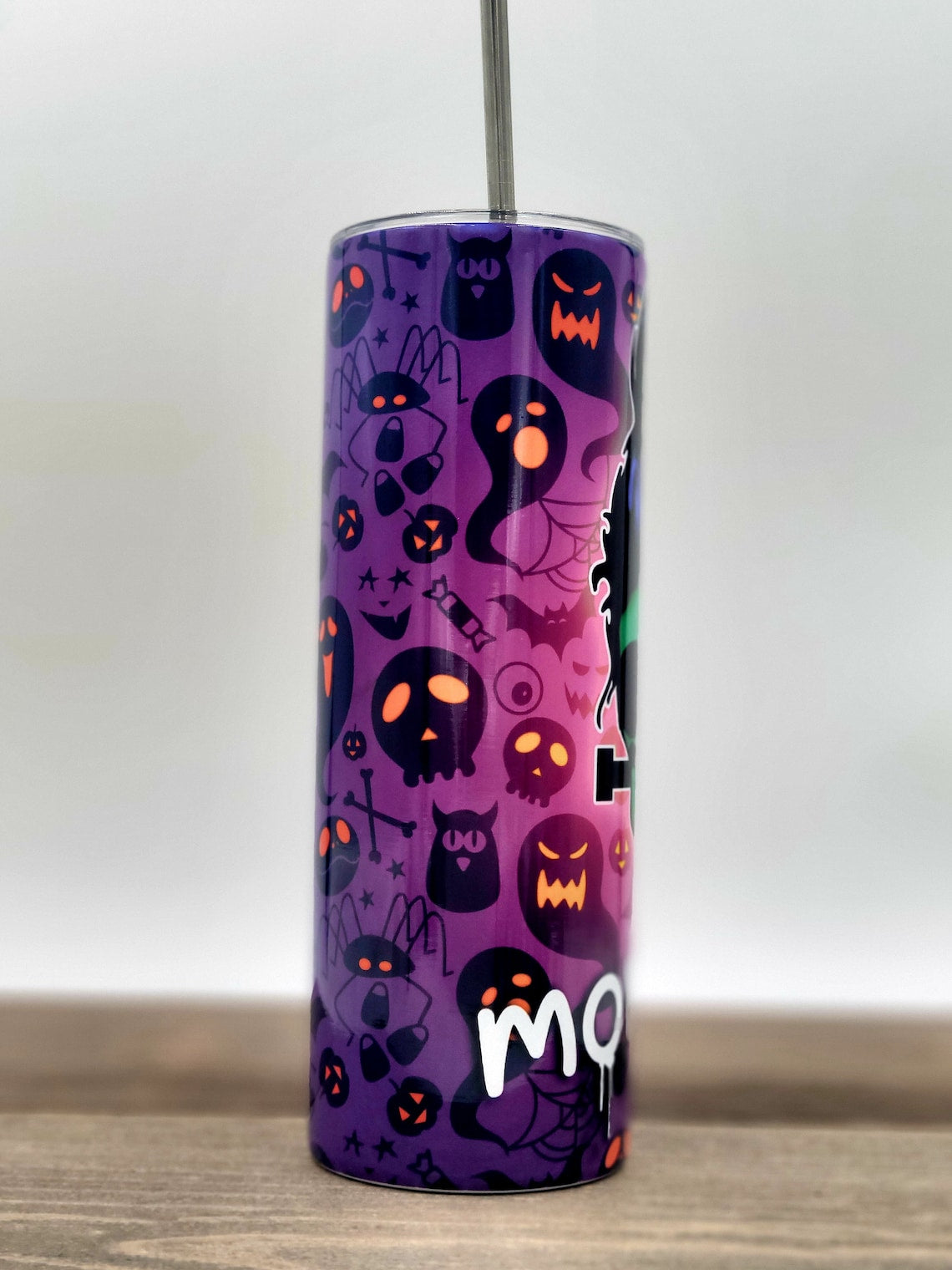 Halloween Mom Skinny Tumbler Momster