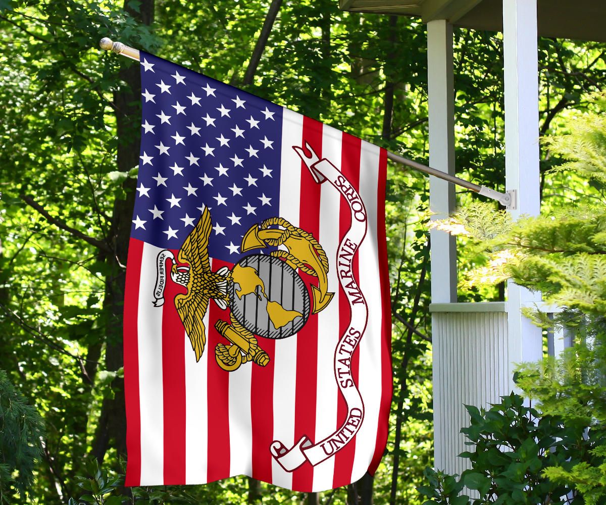 USMC Flag US Marine Corps American Flag Patriotic Marine Decor Indoor Outdoor