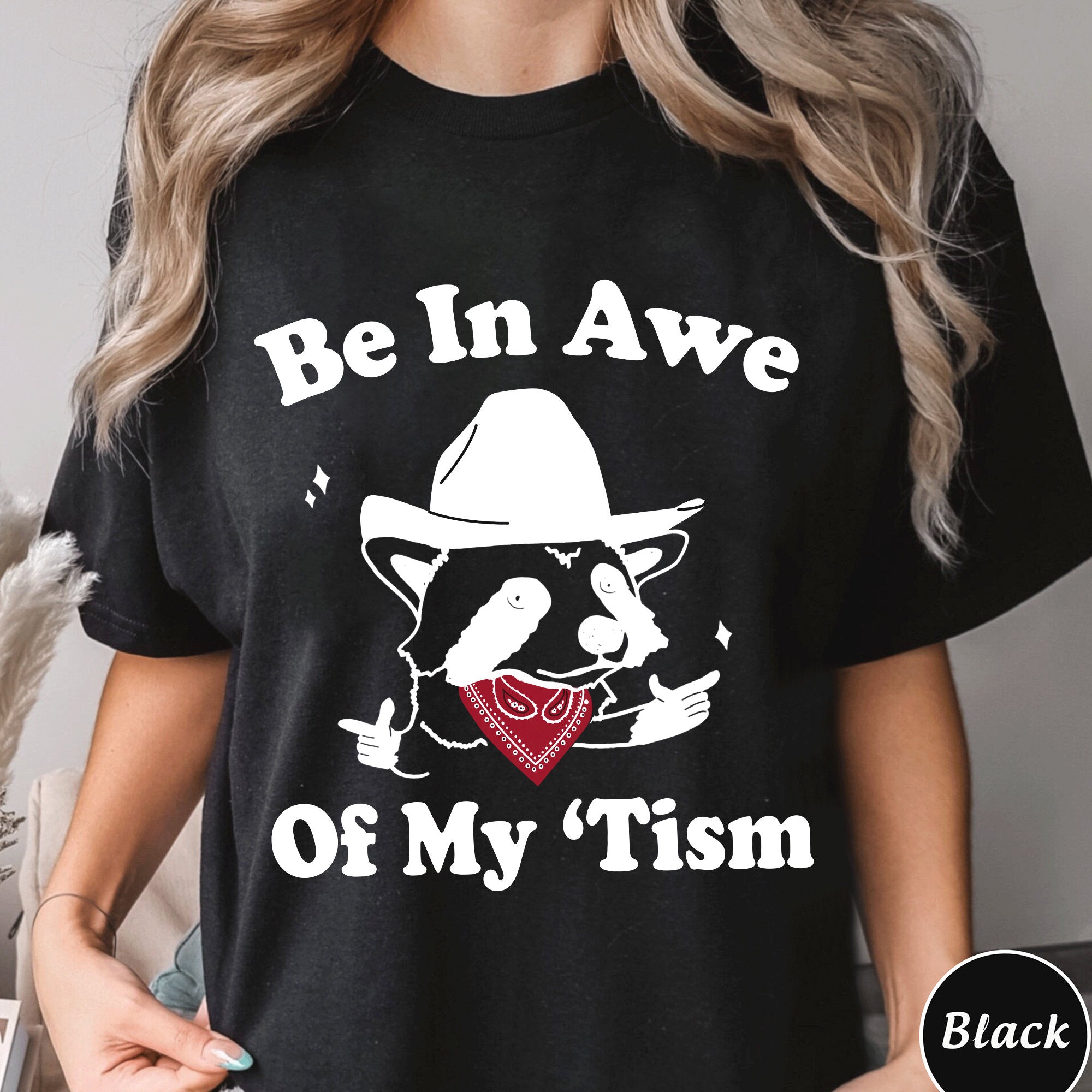 Be In Awe Of My Tism Racoon Shirt, Trending Unisex Tee Shirt, Funny Racoon Shirt, Be In Awe Of My Tism Sweatshirt Hoodie