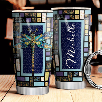 Personalized 20oz Dragonfly Stainless Steel Tumbler