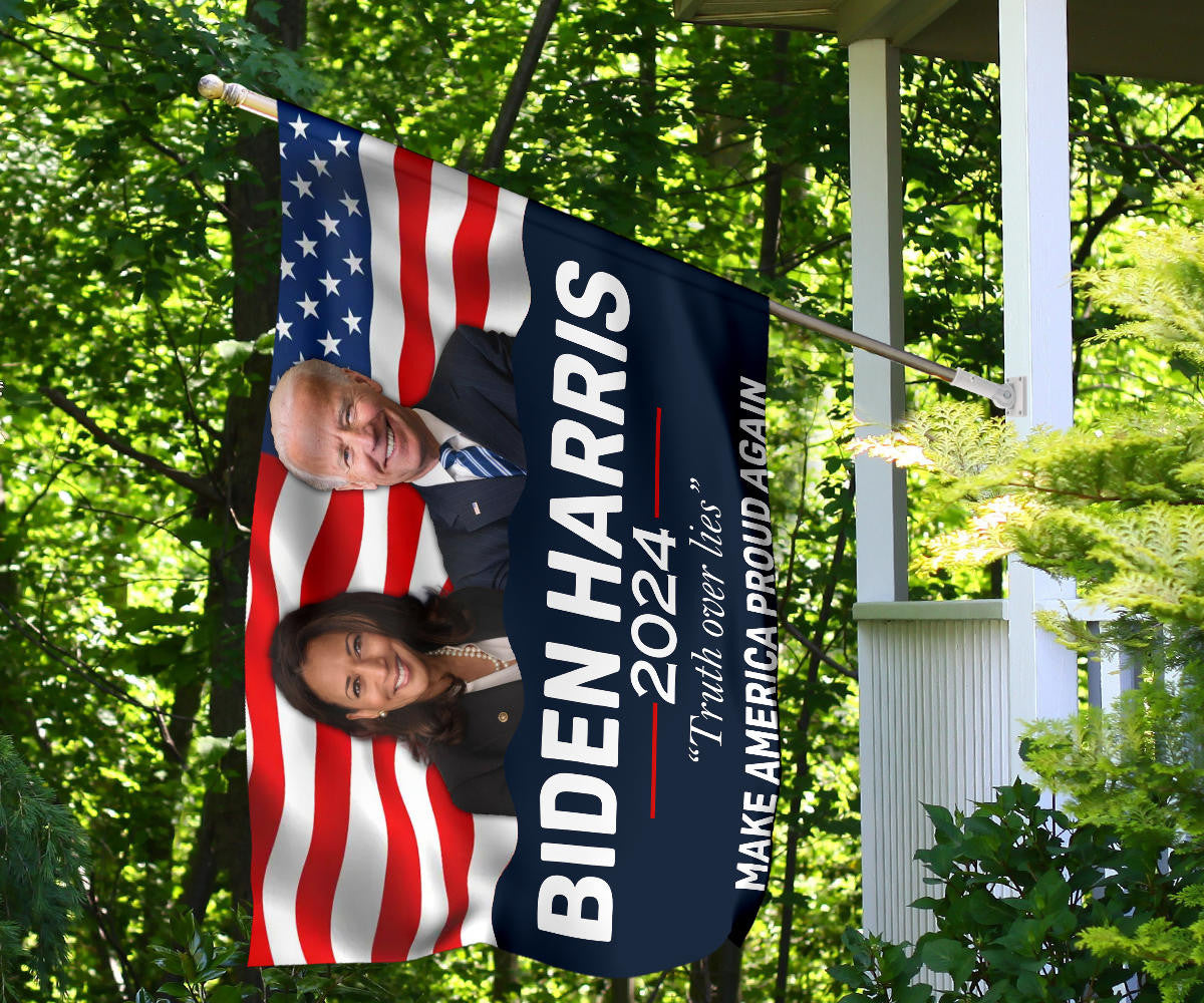 Biden Harris 2024 Flag Truth Over Lies Make America Proud Again Biden Harris Merchandise