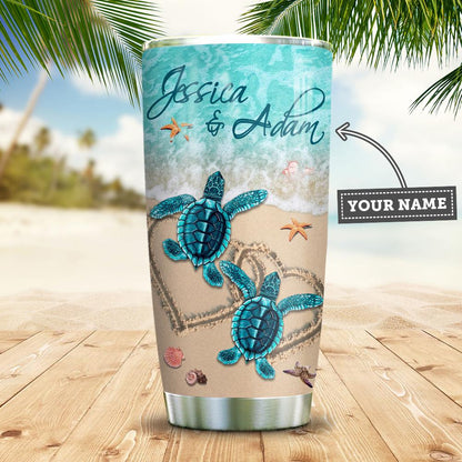 Personalized Couple Turtle Tumbler I Choose You