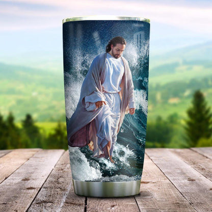 Personalized Jesus Tumbler Let Your Faith Be Bigger Than Your Fear