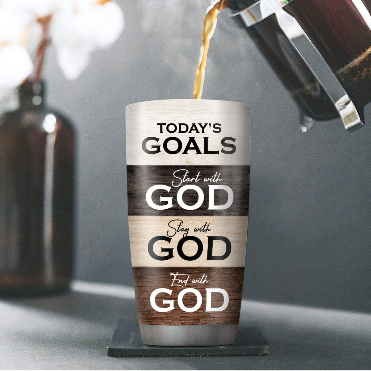 Personalized Christian Tumbler Start The Day With God