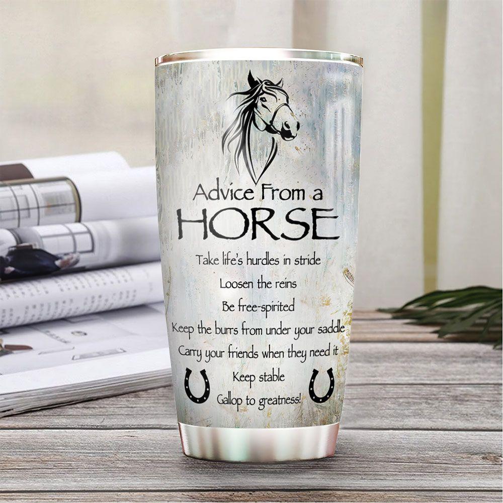 Personalized Horse Advice Tumbler Take Life Hurdles In Stride