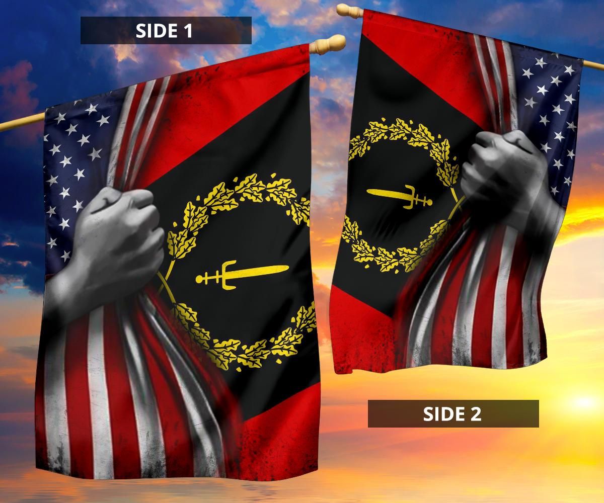 Black Heritage Flag And American Flag African Black American Heritage Flag 1976 For Sale