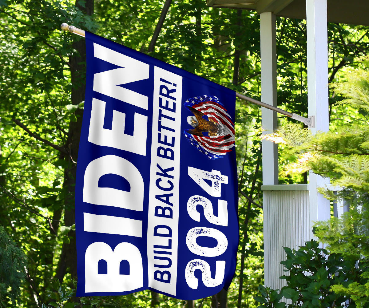 Biden Build Back Better 2024 Flag Joe Biden 2024 Flag President Campaign Merchandise