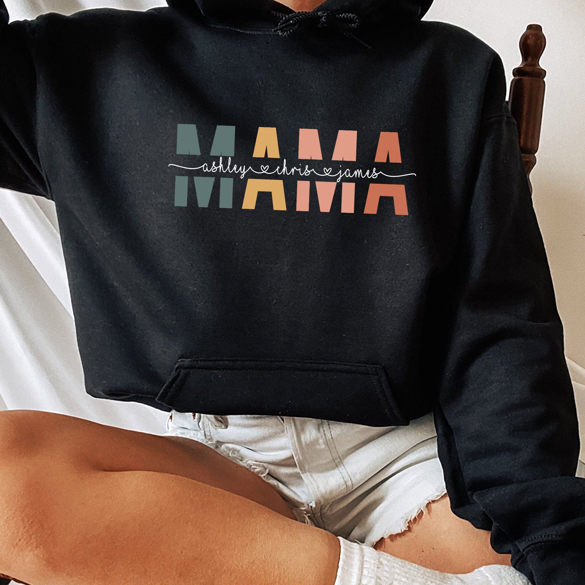 Custom Mama Shirt, Custom Kid Name sweatshirt, Mothers Day Gift, Mothers Day Shirt, Mama Trending Shirt, Custom Mama Sweatshirt Hoodie