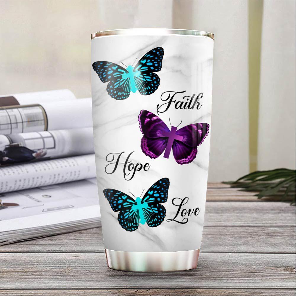 Personalized Jesus Tumbler Faith Hope Love Walk By Faith