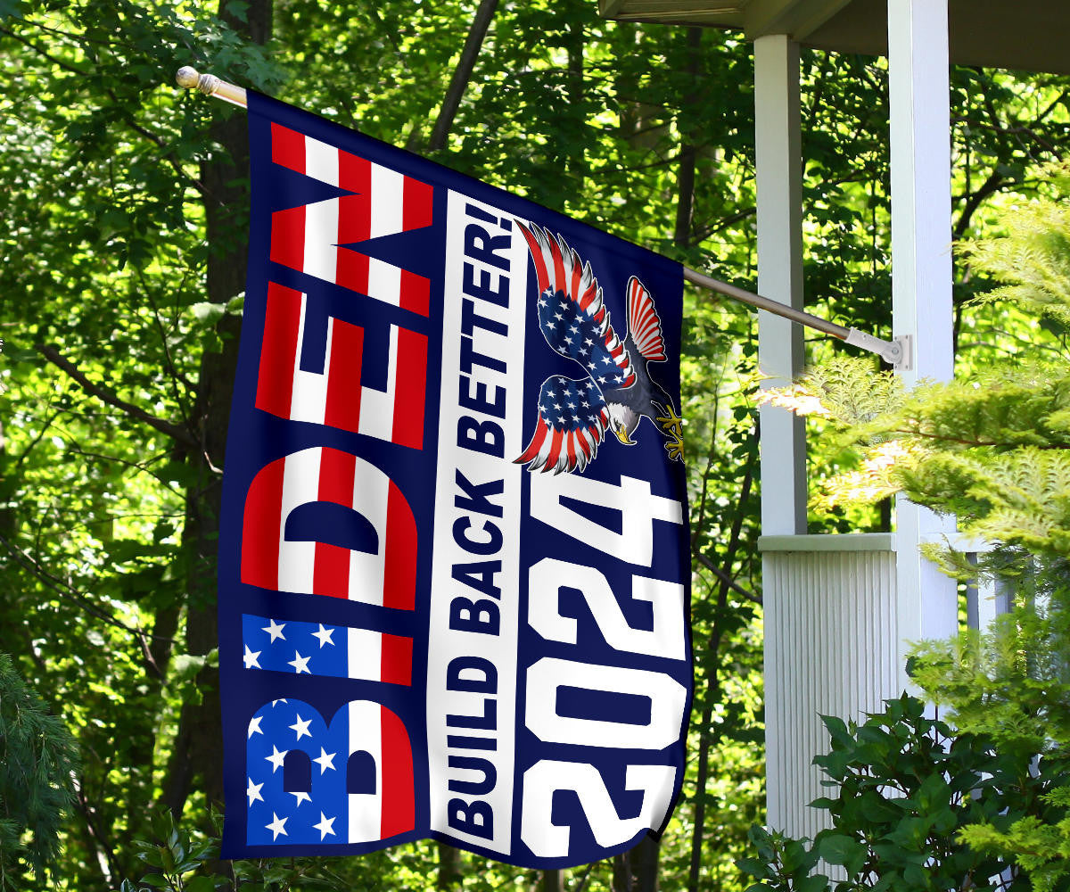 Biden Build Back Better 2024 Flag Re-Elect Joe Biden Presidential Election Campaign Flag