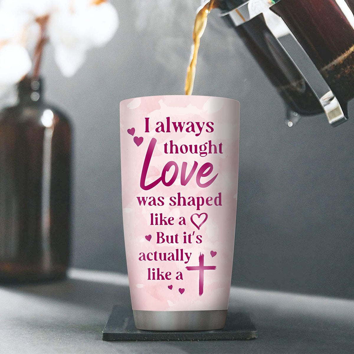 Personalized Christian Tumbler Love Is Actually Like Cross