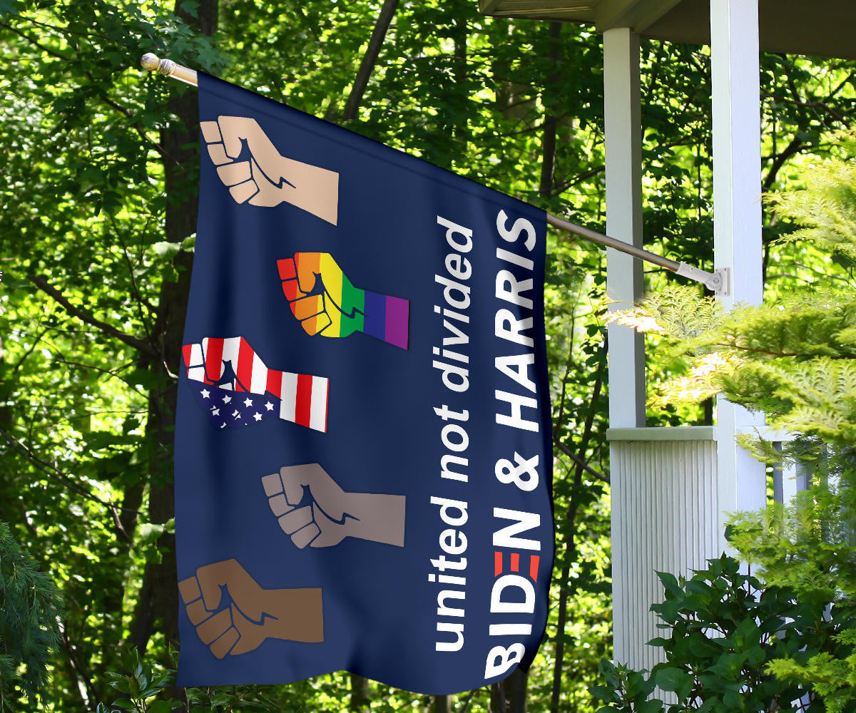 United Not Divided Biden And Harris Flag Patriotic LGBT Voters Biden Political Lawn Flags