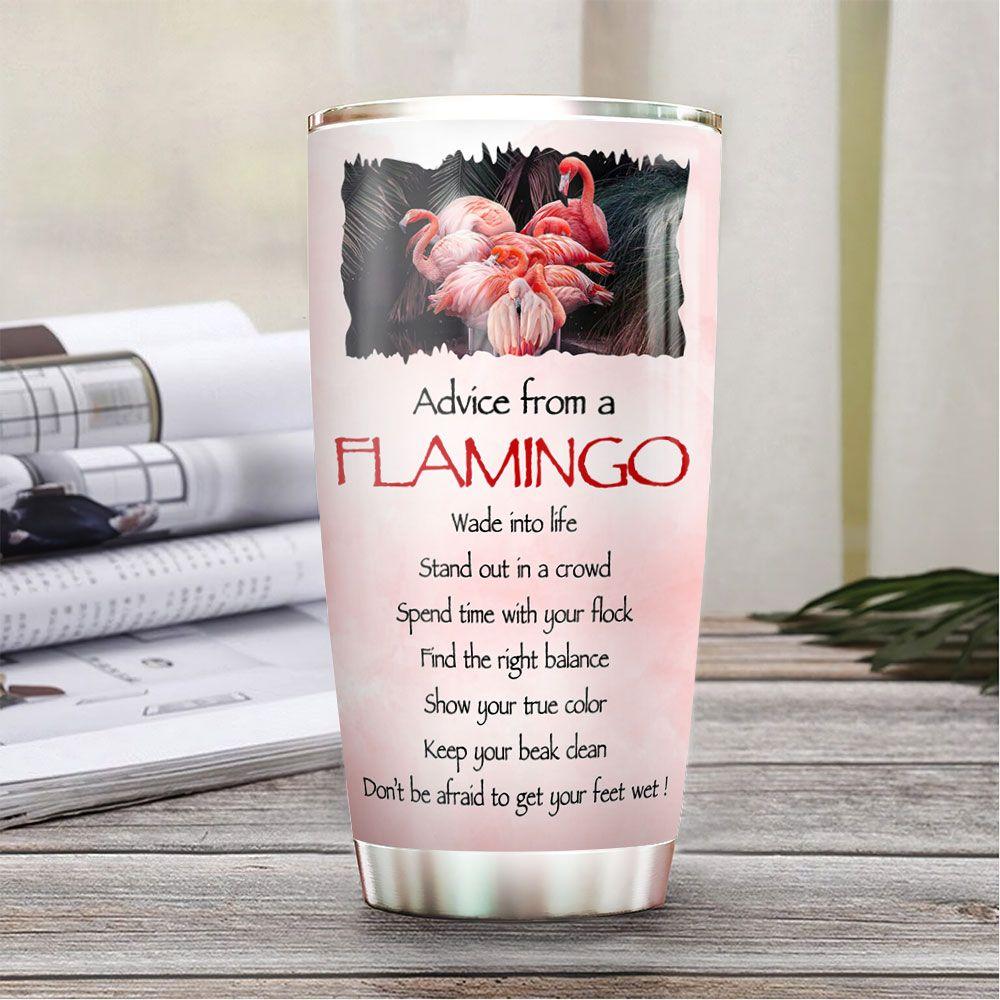 Personalized Flamingo Advice Tumbler Gift For Women