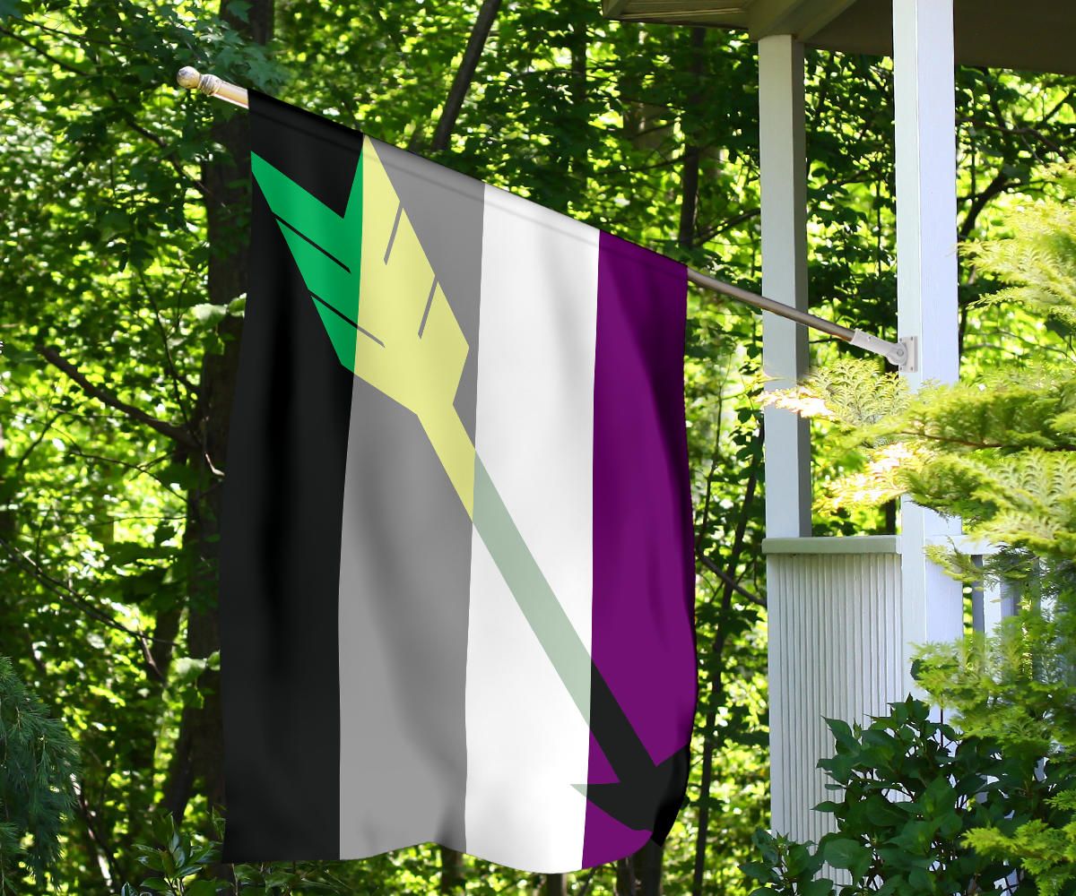 Aroace Flag Arrow Aromantic Asexual Pride Flag Outdoor Decoration LGBT Merch