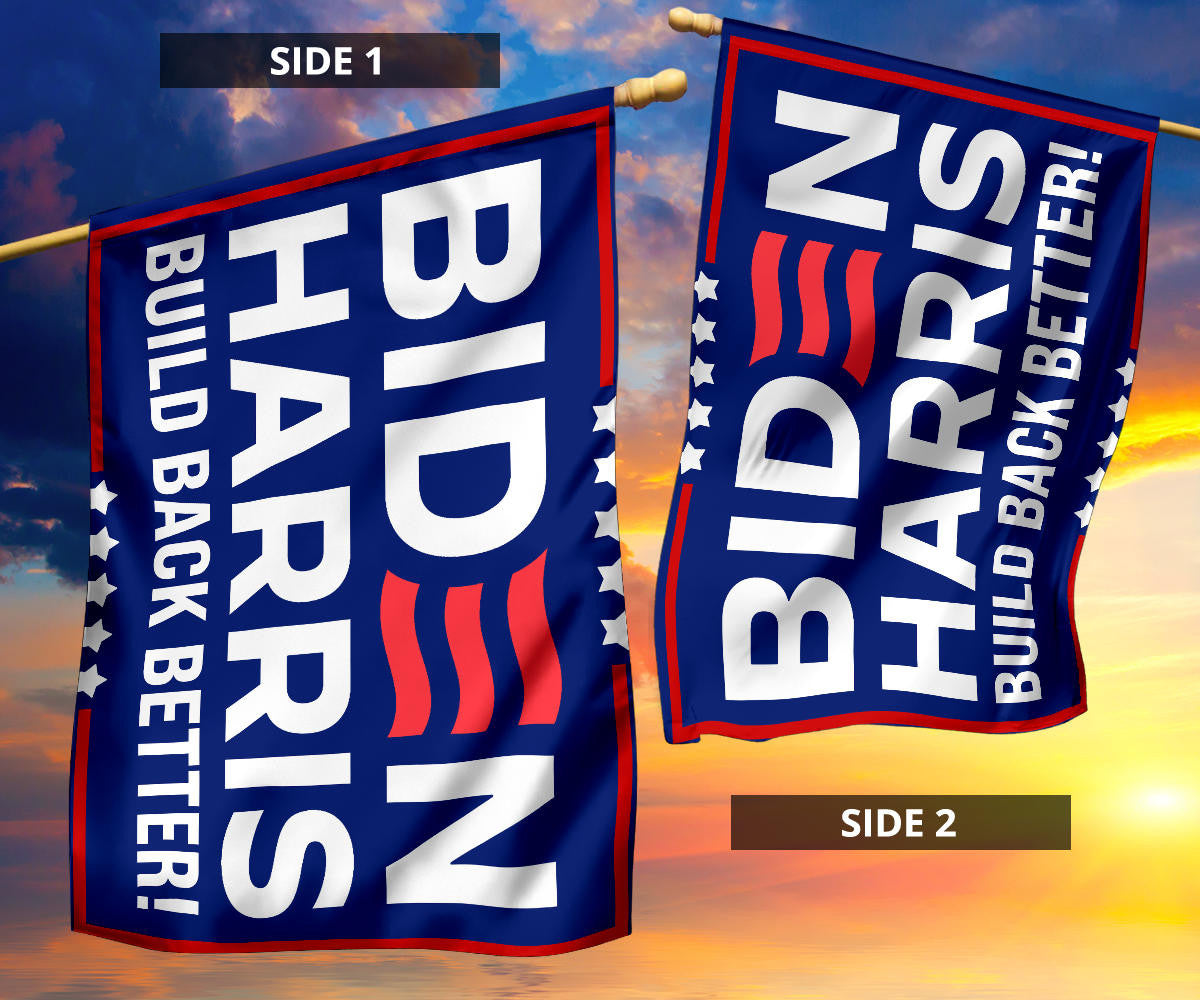 Biden Harris 2024 Flag Biden Harris Build Back Better Flag Political Merch