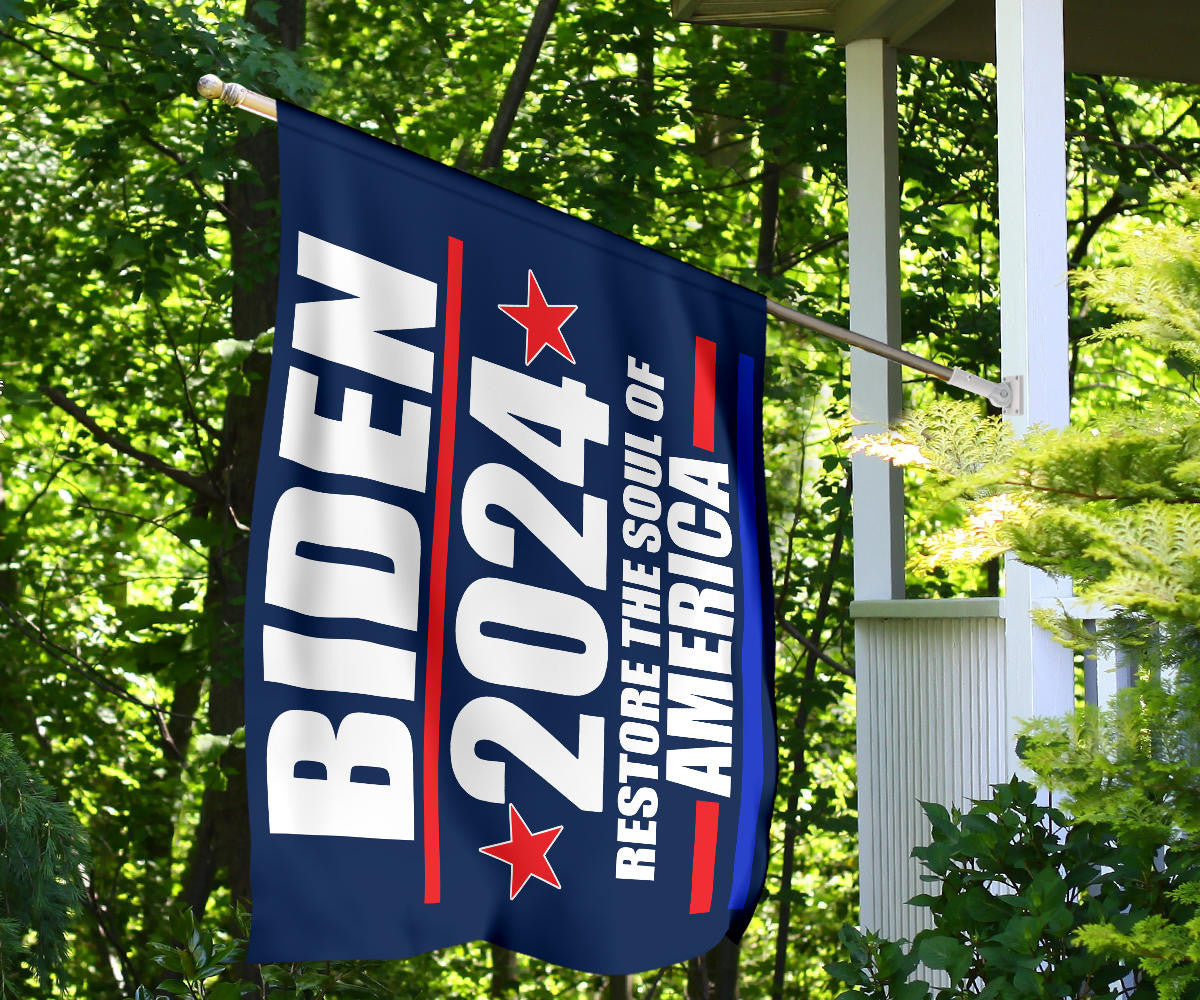 Biden 2024 Flag Support Joe Biden Restore The Soul Of America Election Campaign Merch