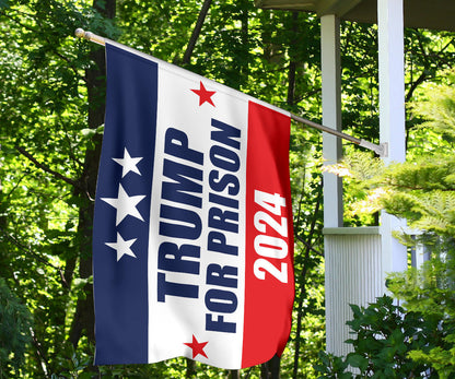 Trump For Prison 2024 Flag Vote Donald Trump 20-24 Years In Prison Yard Flag Decor