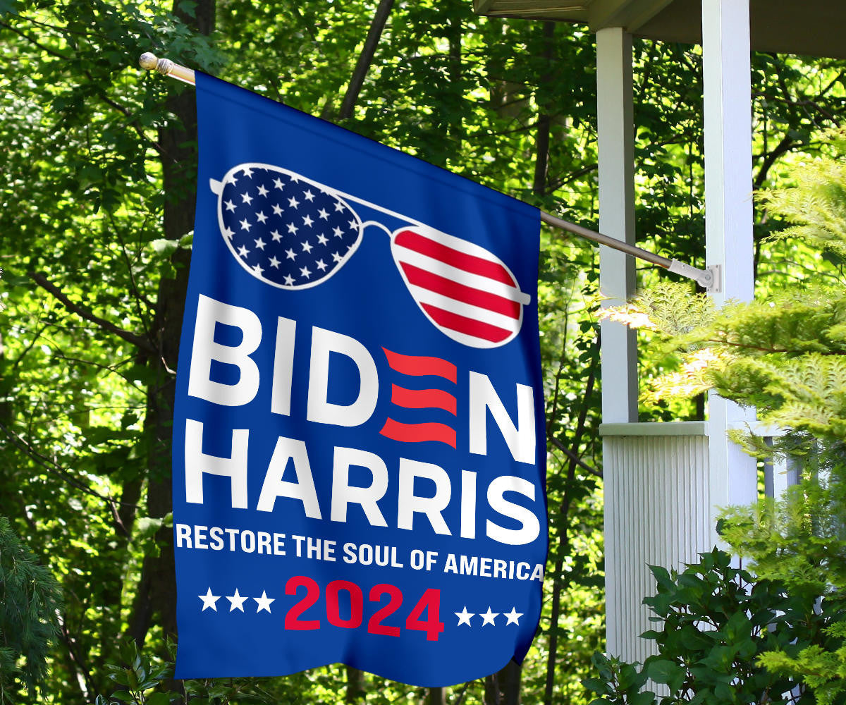 Biden Harris 2024 Restore the Soul of America Flag Vote For Joe Biden Presidential Election