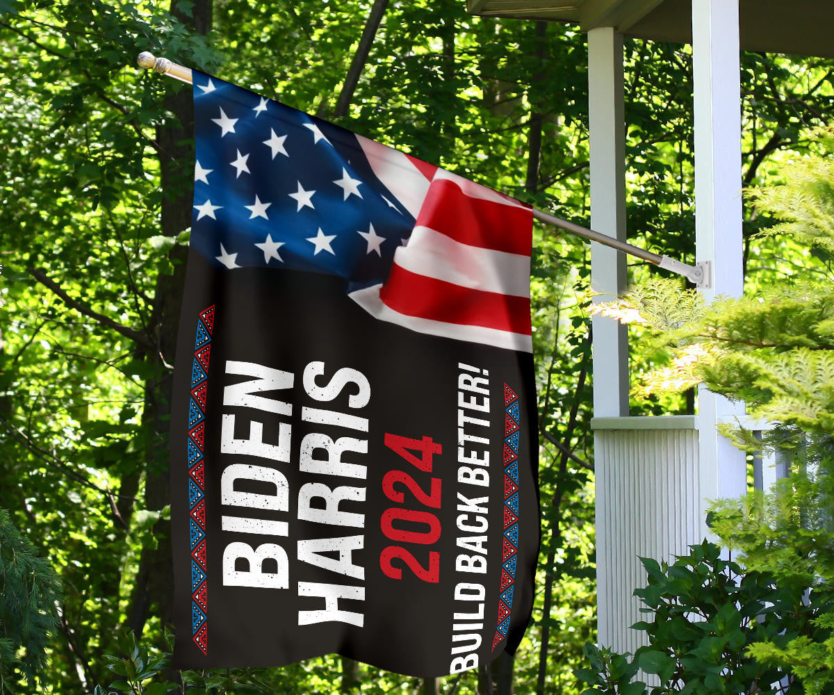 Biden Harris 2024 Flag Build Back Better Joe Biden 2024 Campaign Voting Banner