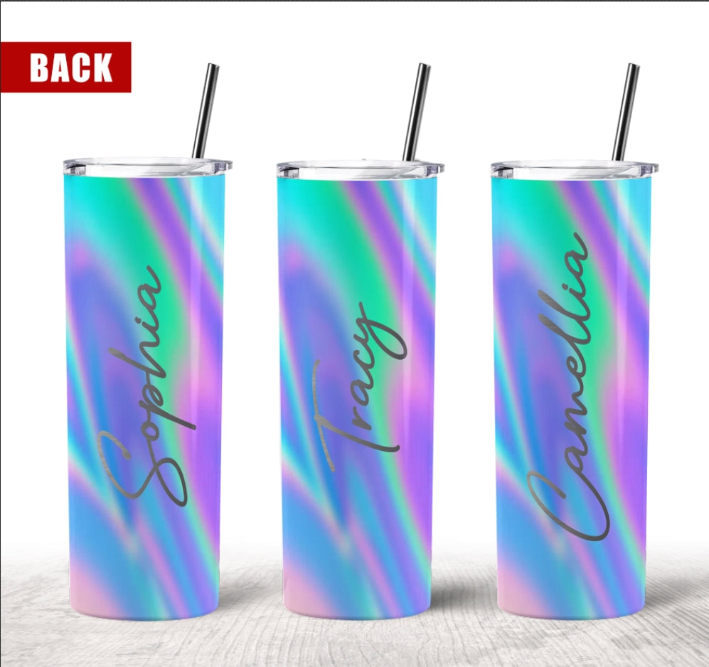 Personalized Sister Skinny Tumbler Big Sister Mid Sister Little Sister Hologram Tumbler