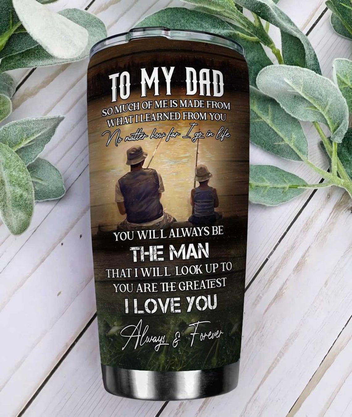 Personalized Fishing Tumbler Gift For Step Dad Thank You For Being The Dad