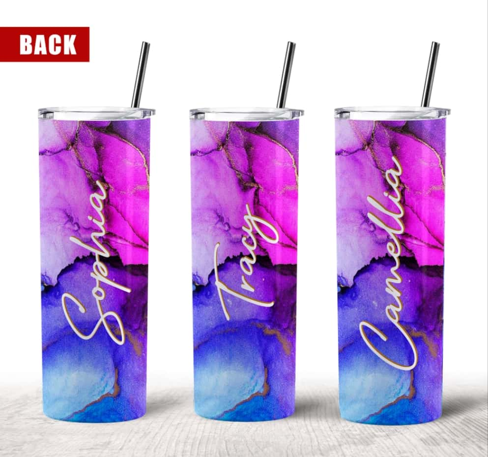 Personalized Sister Skinny Tumbler Big Sister Middle Little Sister Geode Tumbler