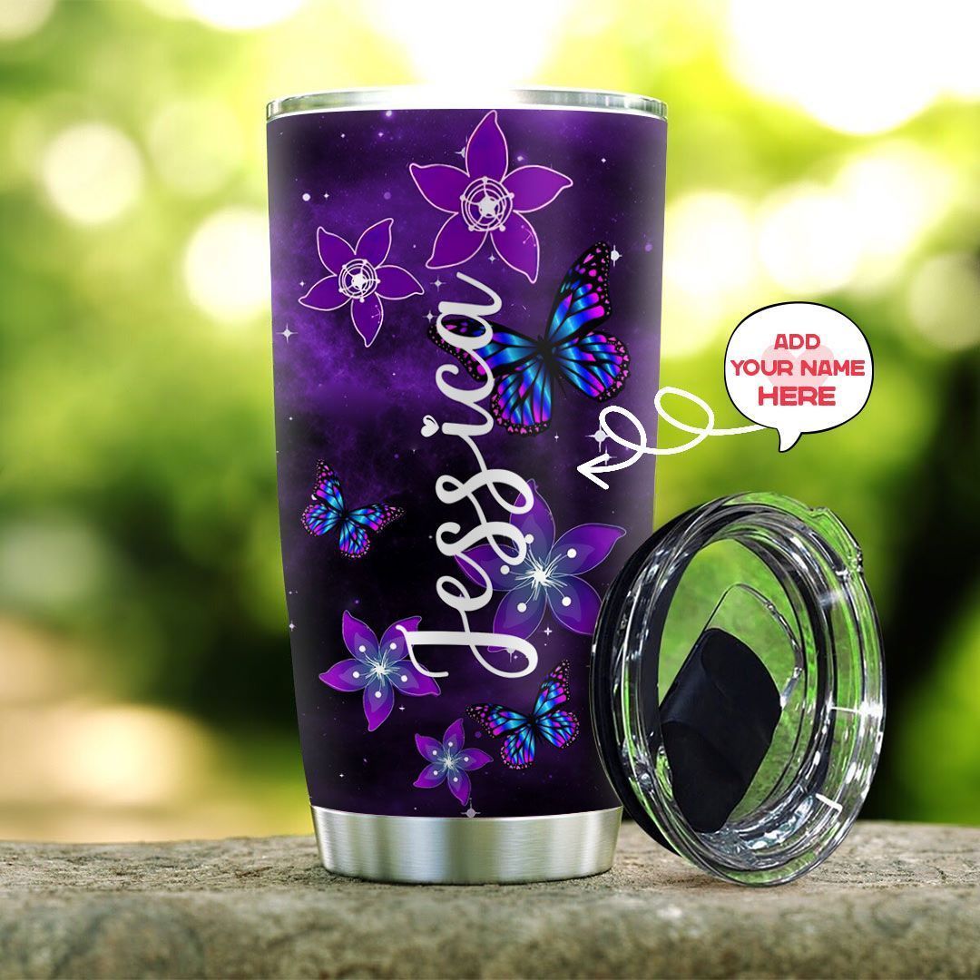 Personalized Butterfly Tumbler Gift For Women Faith Hope Love