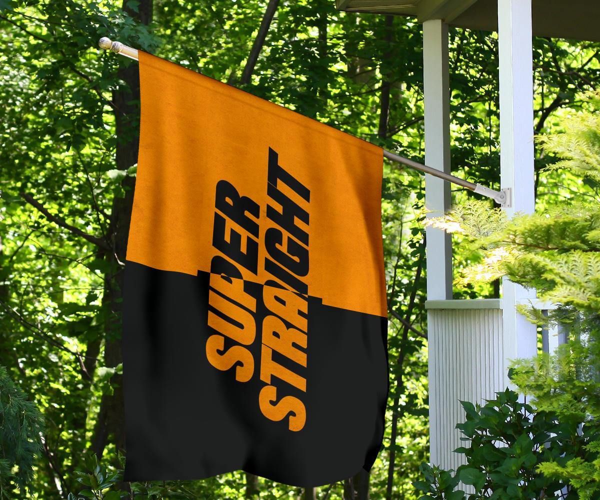 Black Orange Flag Super Straight Movement Flag Indoor Outdoor Decor