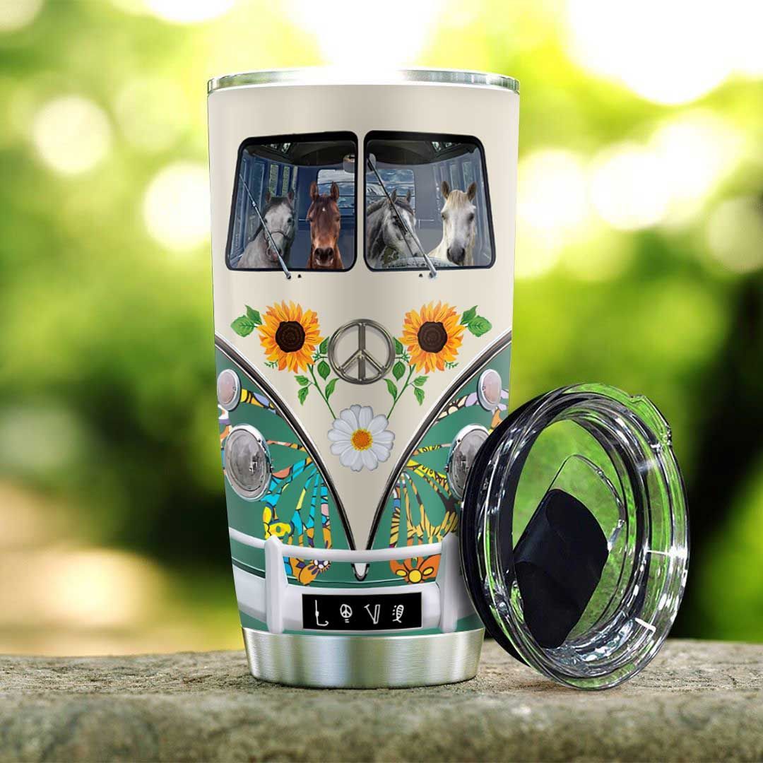 Personalized Horse Tumbler Hippie Van