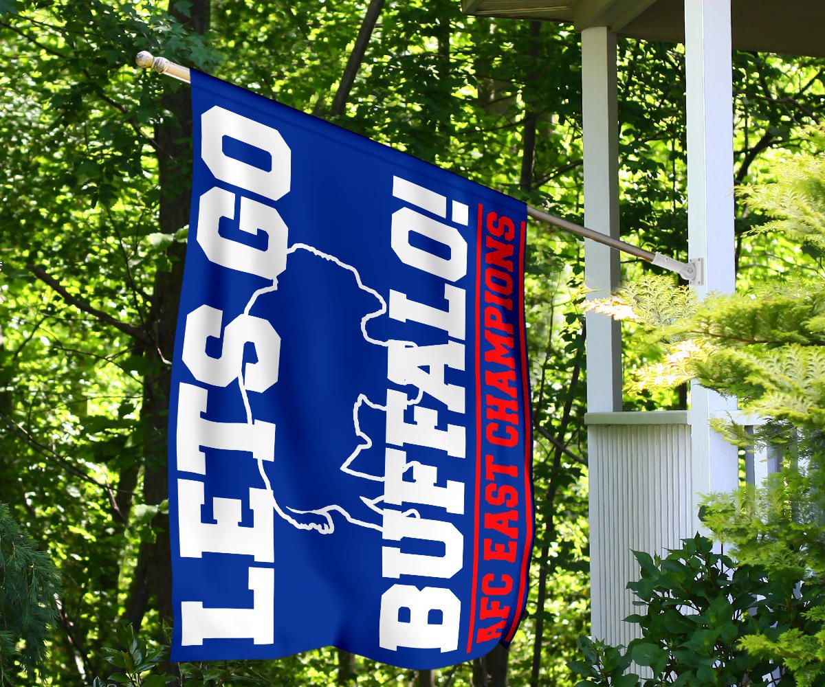 Buffalo Bills Flag Let's Go Buffalo Afc East Champion 2024 Buffalo Bills Outdoor Flag