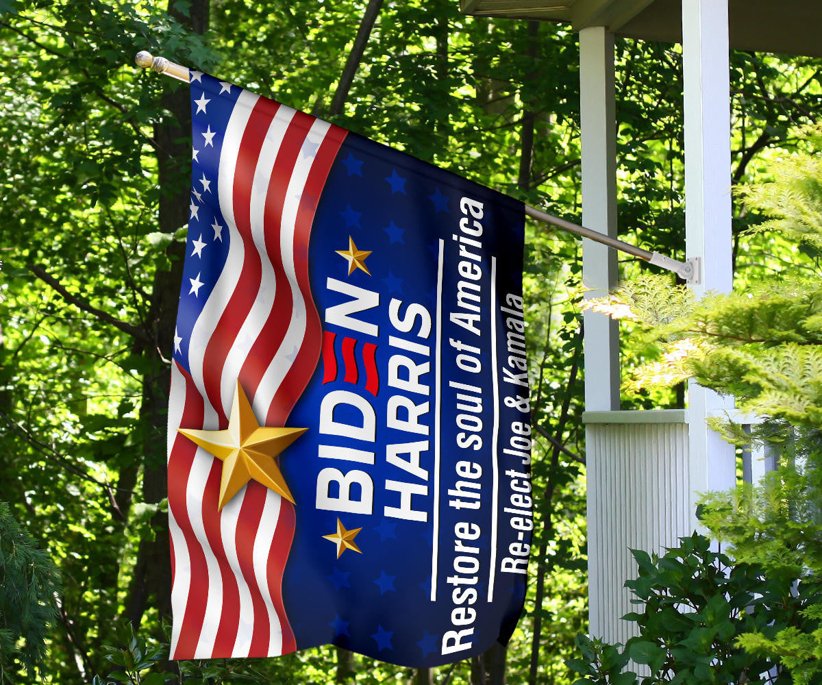 Biden Harris 2024 Flag Restore The Soul Of America Re-Elect Joe And Kamala For President