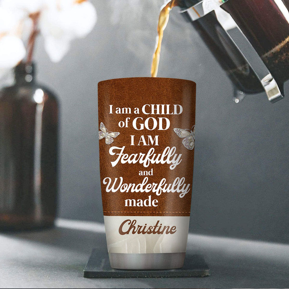 Personalized Christian Tumbler I Am A Child Of God