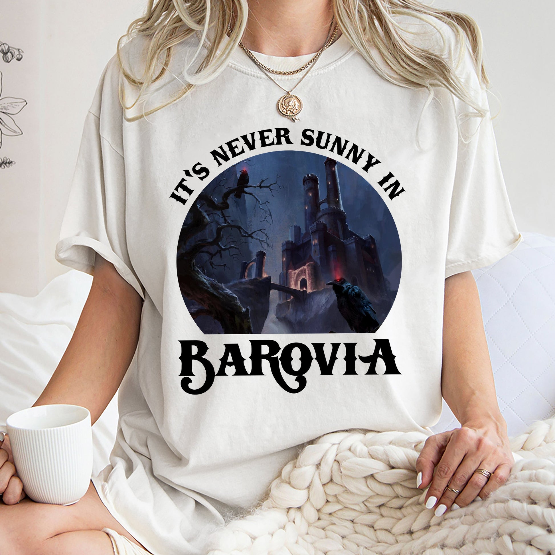 Dungeons & Dragons Shirt, Its Never Sunny In Barovia Unisex T-Shirt , DnD Lovers Gift, Curse Of Strahd Ravenloft Shirt, DnD Game Shirt