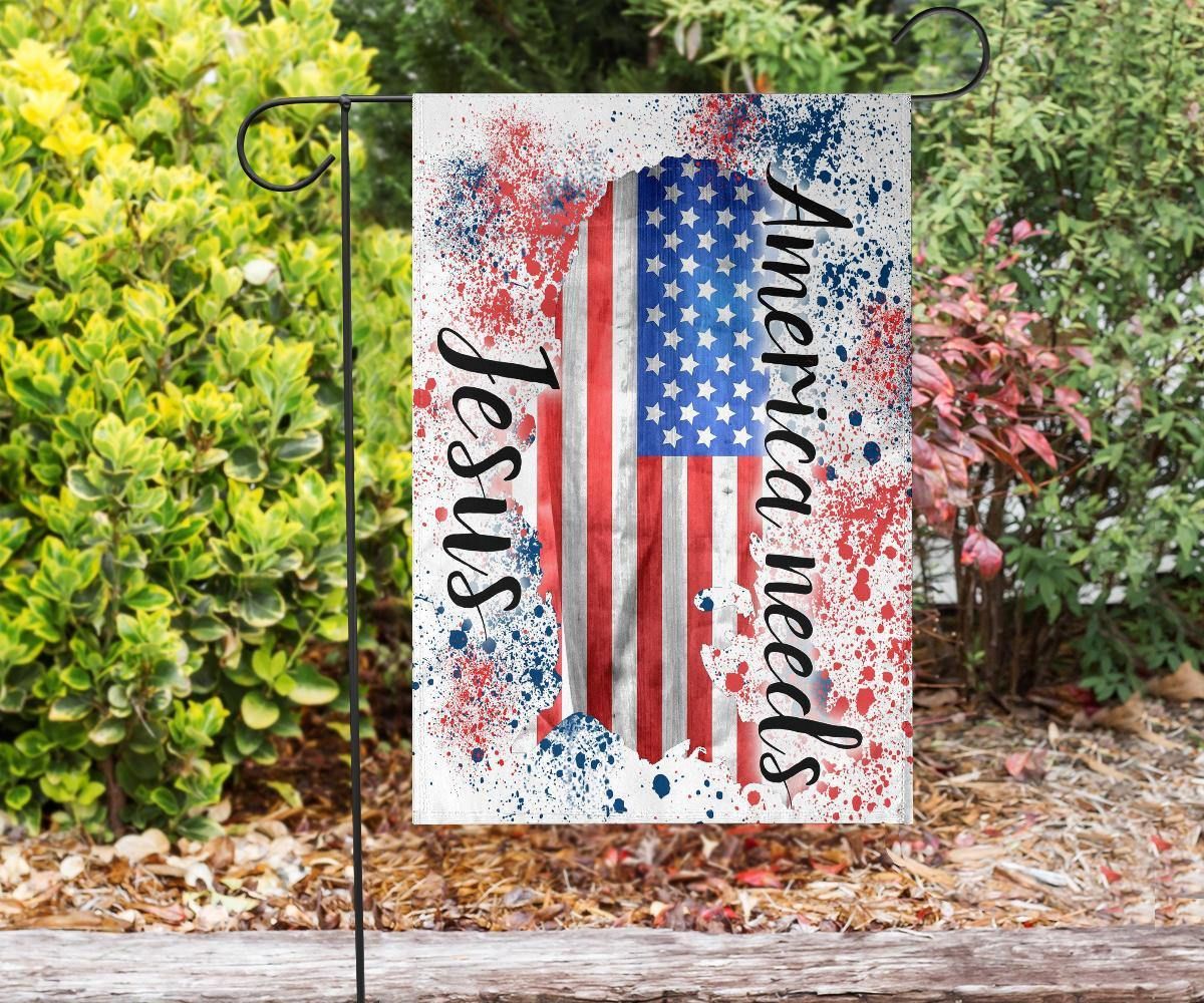 America Needs Jesus Flag Jesus Is King Christian Rustic Patriotic Decor Indoor Outdoor