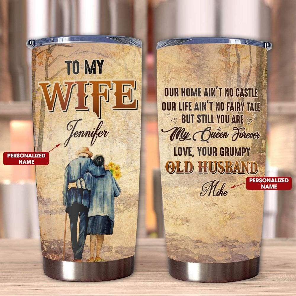 Personalized Wife Tumbler Gift For Couple Our Home Aint No Castle