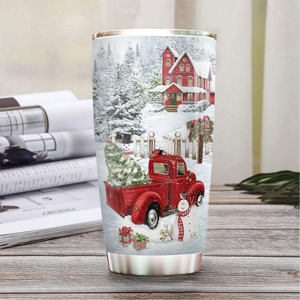 Personalized Christmas Truck Tumbler