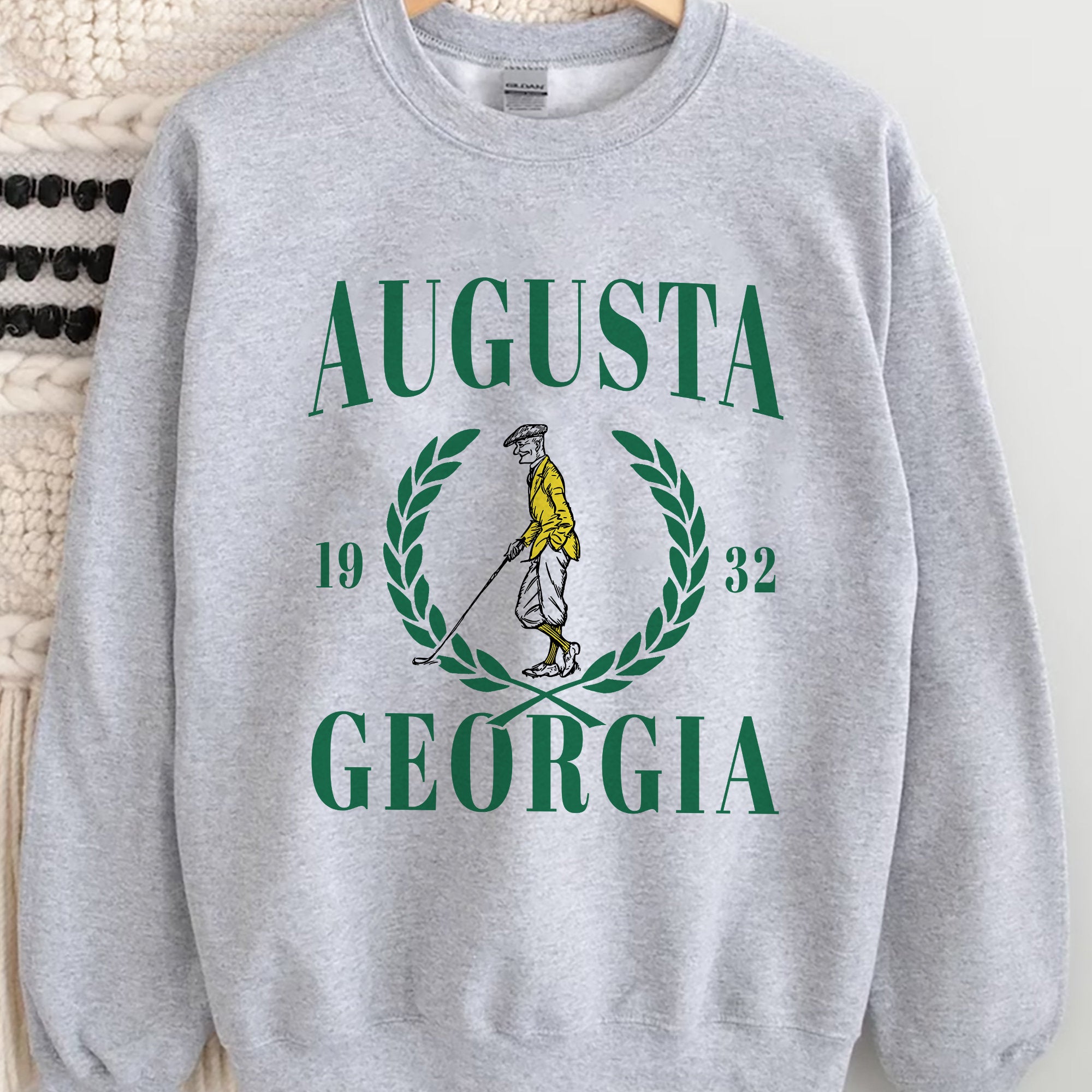 Augusta Georgia Golf Shirt, Gift For Golfers, Augusta Vintage Style Golf Sweatshirt, Distressed Augusta Sweatshirt Hoodie