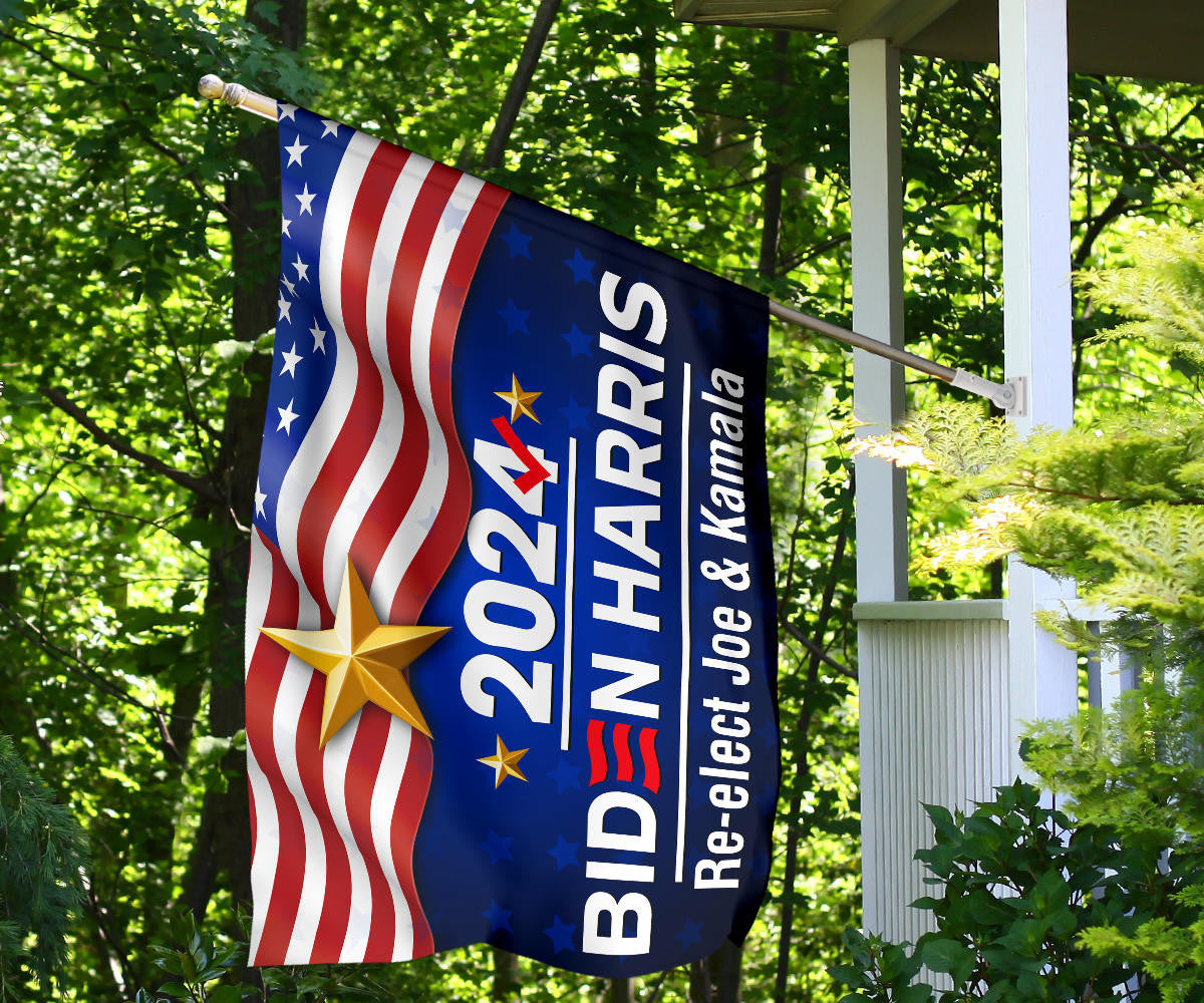 Biden Harris 2024 Flag Re-Elect Joe And Kamala For U.S President Campaign Flag For Sale