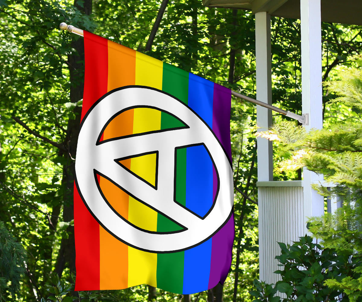 Anarchy Rainbow LGBT Pride Flag Antifa Anti Homophobe Support  LGBTQ Flag Decor