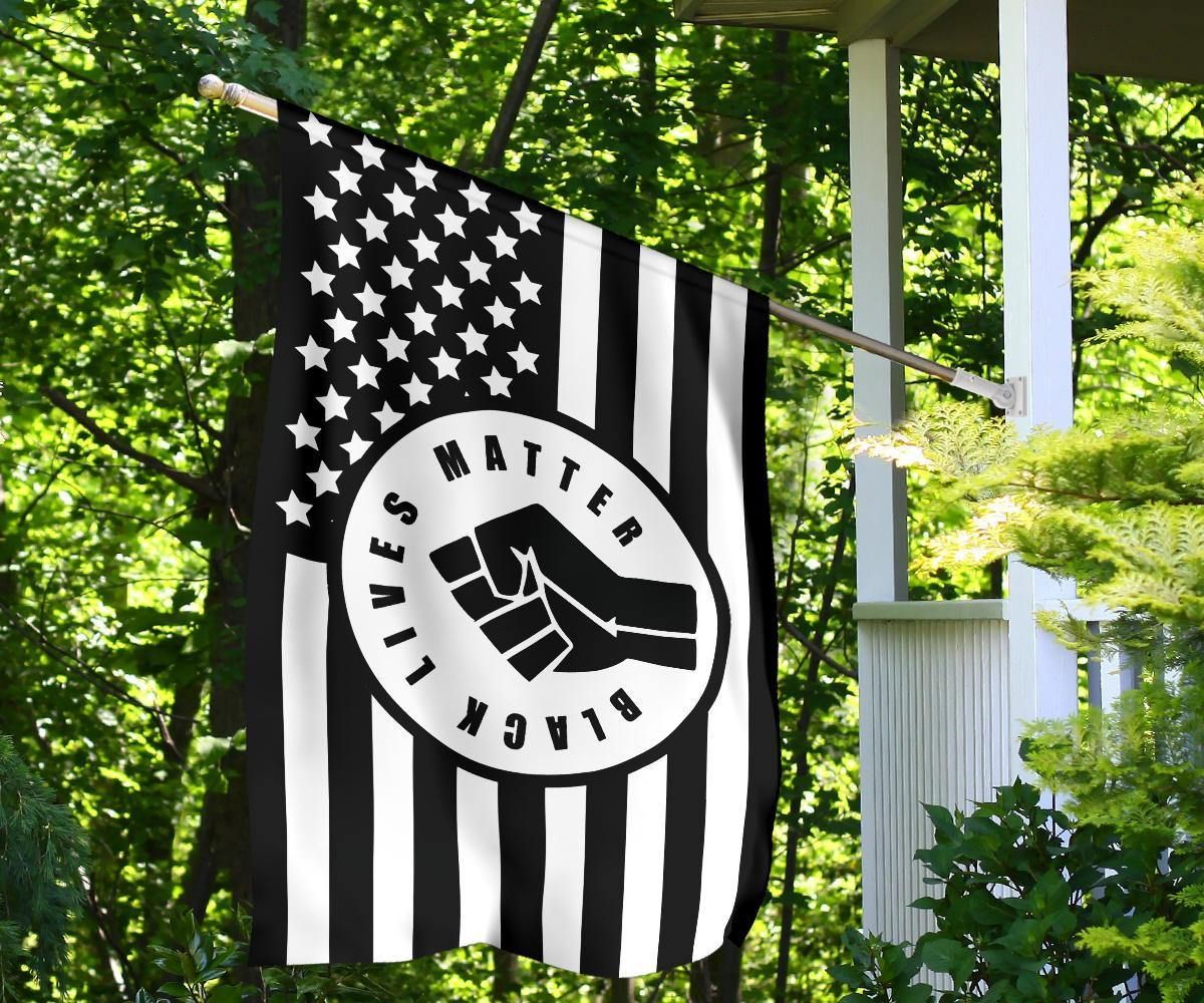 American Black Lives Matter Flag Blm Fist Flag Protest