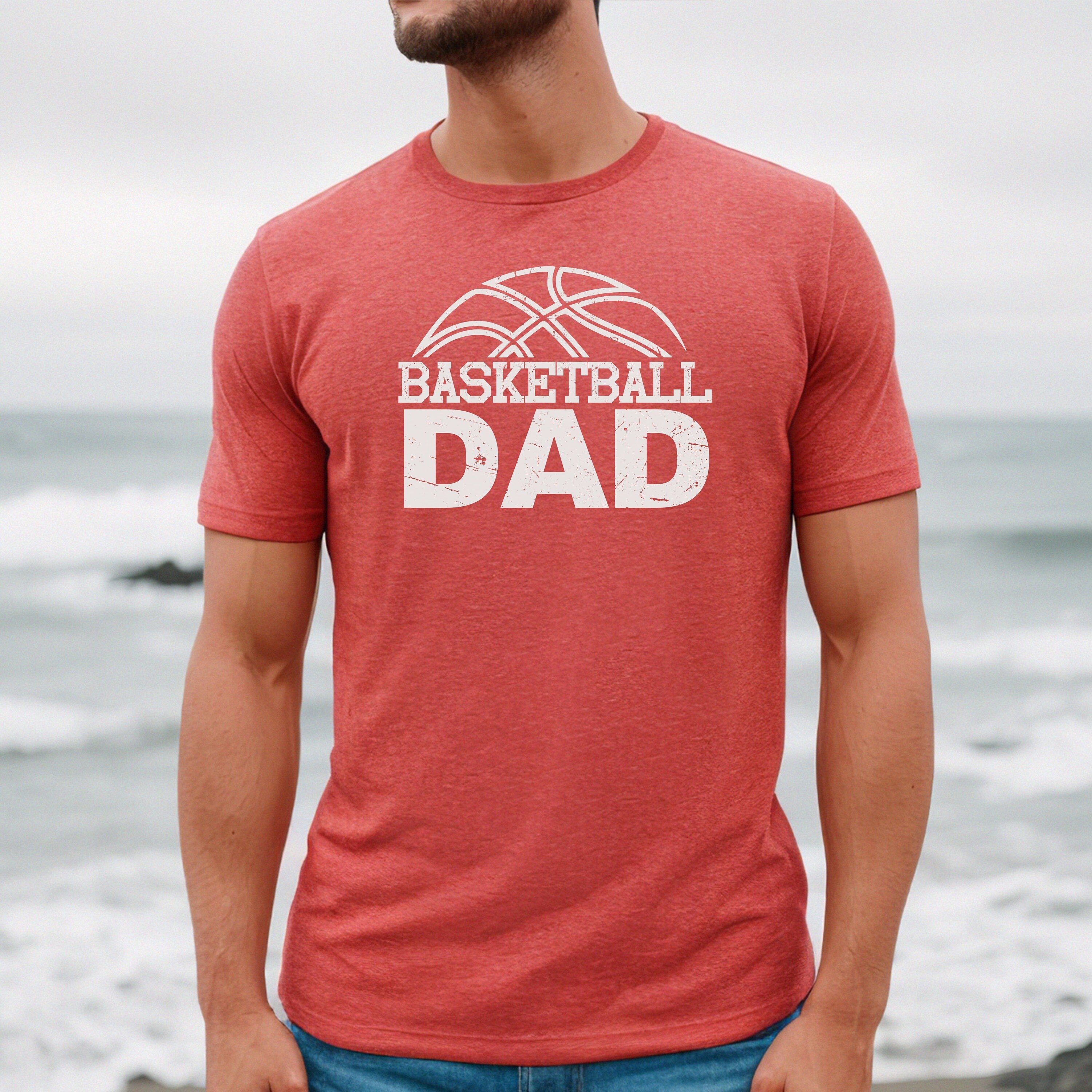 Dad Basketball Shirt, Basketball dad t shirt, Love Basketball tee, cool basketball shirt, proud basketball dad t-shirt, Red Basketball Shirt