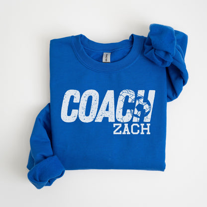 Personalized Soccer Coach Sweatshirt, Soccer Coach Gift, Coach Tee, Soccer Game Day Sweater