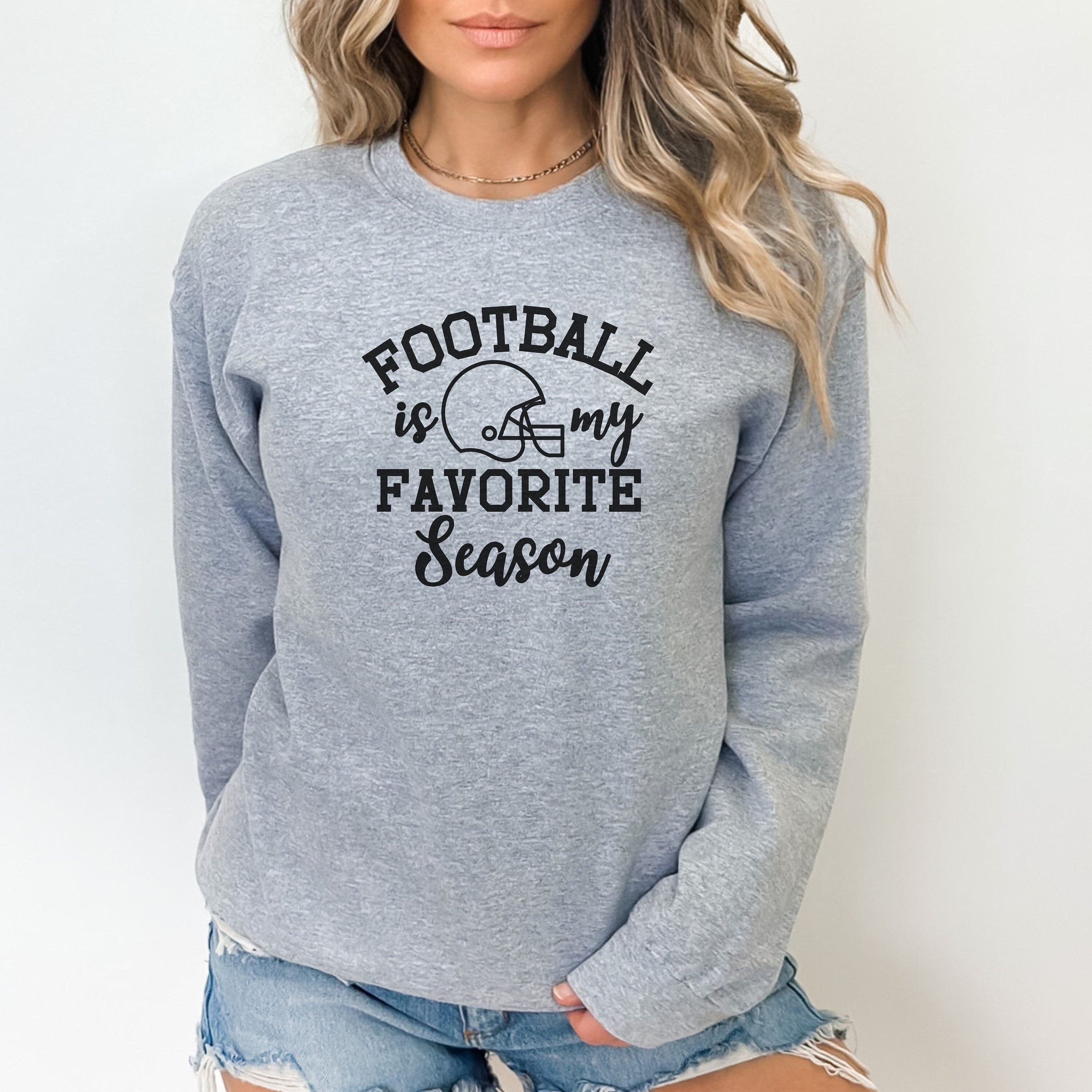 Football is my favorite season sweatshirt, football lover gift, football mom sweatshirt, gift for mom, cute mom sweatshirt