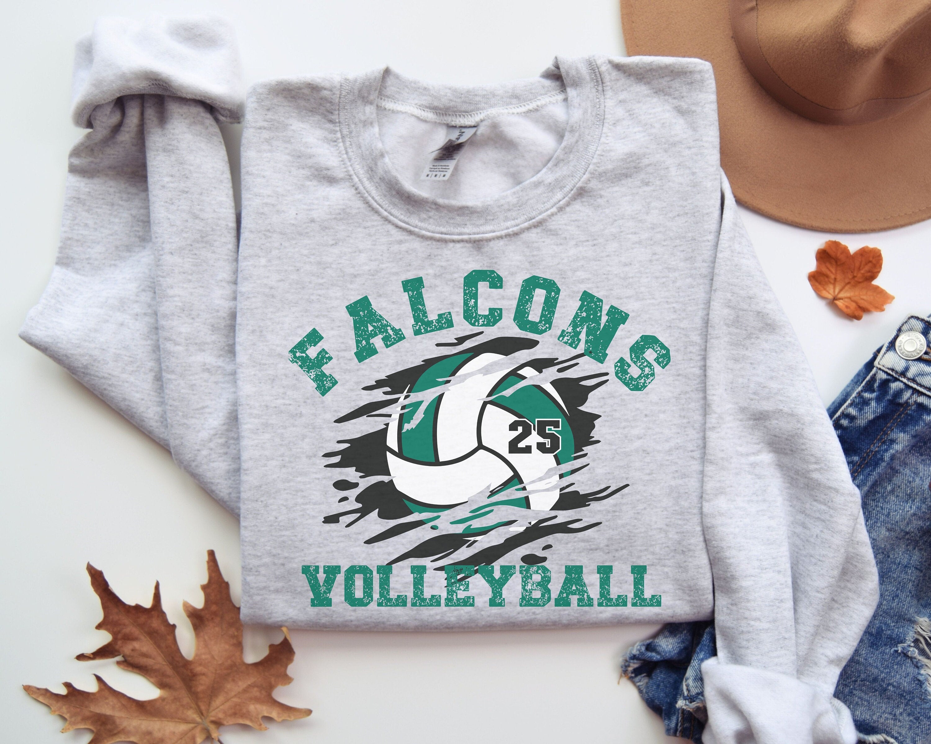 Custom Volleyball Sweatshirt, Personalized Volleyball Mom Crewneck, volleyball Fan Pullover, volleyball Number Sweatshirt, Custom team tee