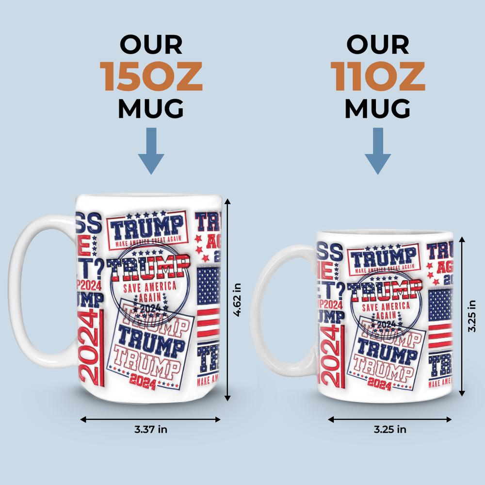 Trump Make America Great Again 3D Inflated Effect Printed Mug