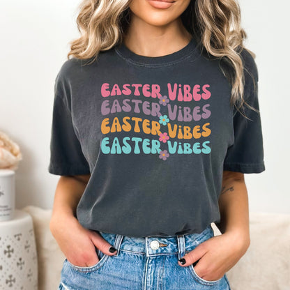 Easter Vibes Shirt, Retro easter vibes shirt, easter shirt, vintage easter shirt, easter shirt women