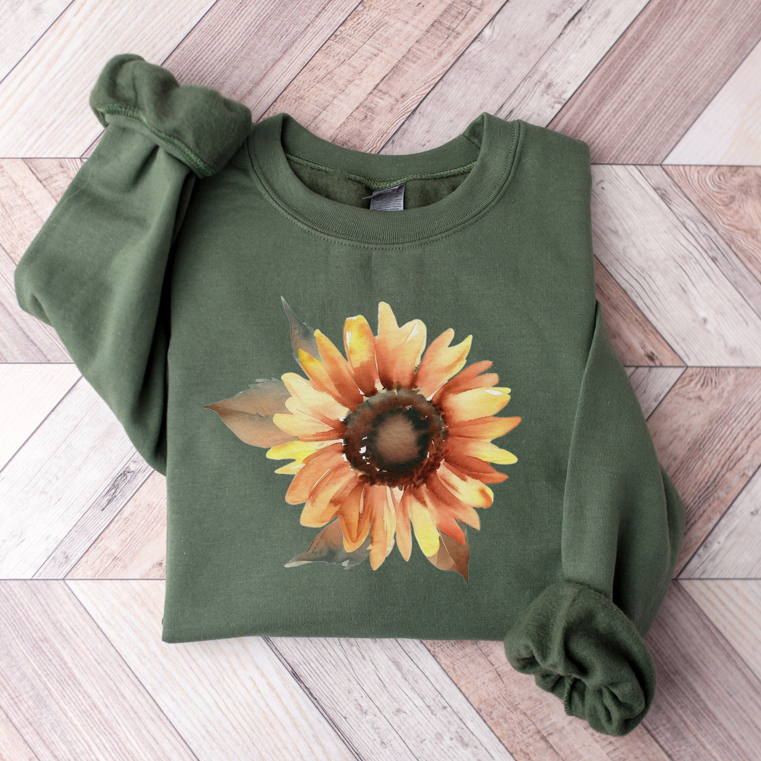 Fall Floral Sweatshirt, Watercolor Sunflower Shirt, Wildflower Fall Sweater, Thanksgiving Sweatshirt, Women's Fall Gift, Autumn Shirt